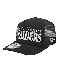 New Era Men's Black Las Vegas Raiders Throwback Foam 19TWENTY Adjustable Hat