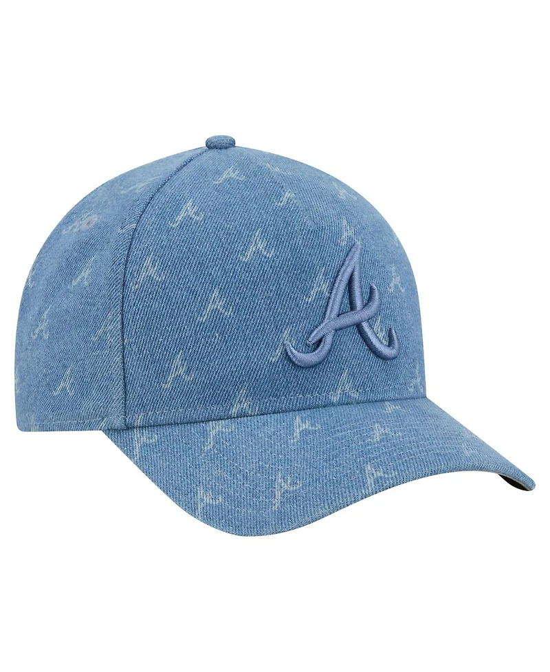New Era Men's and Women's Denim Atlanta Braves A-Frame 9FORTY Adjustable Hat