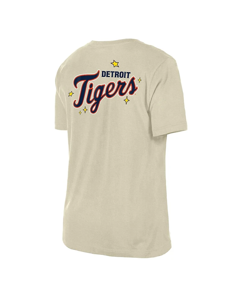 New Era Women's Cream Detroit Tigers Stars Cap T-Shirt