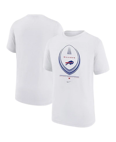 Nike Big Boys and Girls White Buffalo Bills Icon Legend Dri-fit T-Shirt