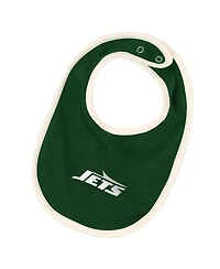 Outerstuff Boys and Girls New York Jets Up One 3 Piece Bodysuit Bib Booties Set