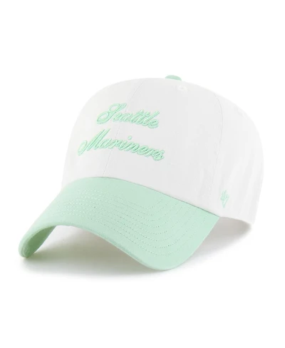 '47 Brand Women's White/Green Seattle Mariners Gelato Two-Tone Clean Up Adjustable Hat