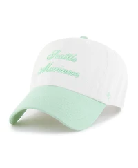 '47 Brand Women's White/Green Seattle Mariners Gelato Two-Tone Clean Up Adjustable Hat