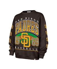 '47 Brand Women's Brown San Diego Padres Trendy Team Go Big Oversized Sweatshirt