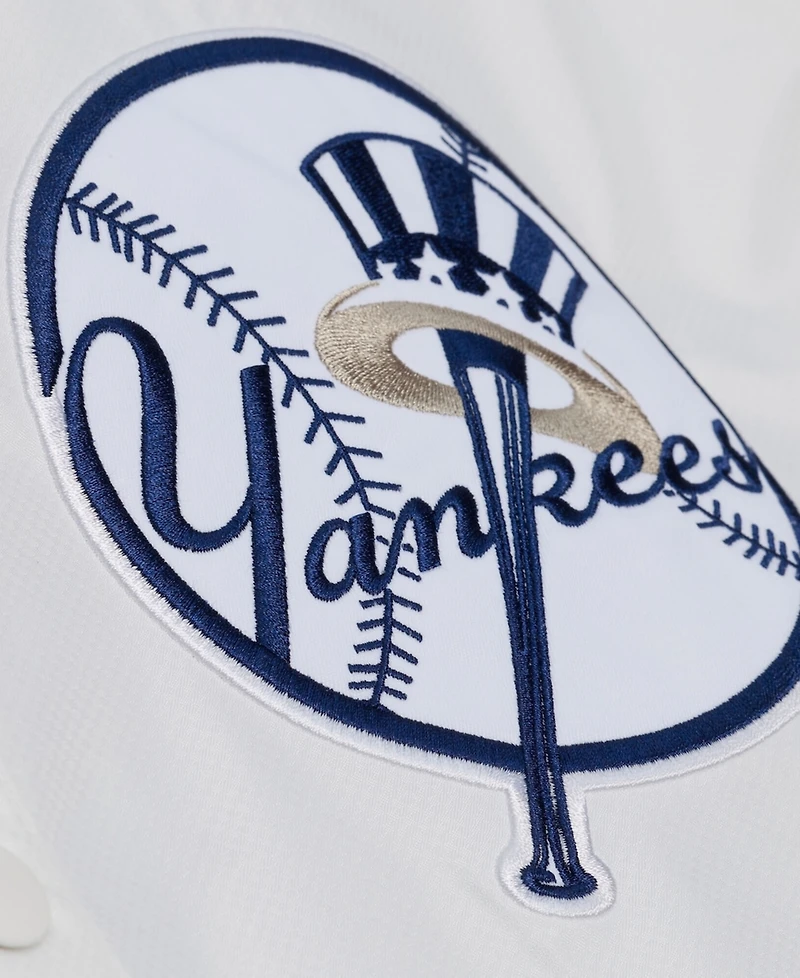 Mitchell & Ness Men's White New York Yankees Yacht Rock Coaches Full-Snap Hooded Windbreaker Jacket