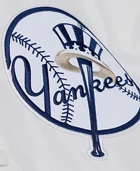 Mitchell & Ness Men's White New York Yankees Yacht Rock Coaches Full-Snap Hooded Windbreaker Jacket
