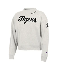 Champion Women's Stone Detroit Tigers Triumph Tri-Blend Sweatshirt