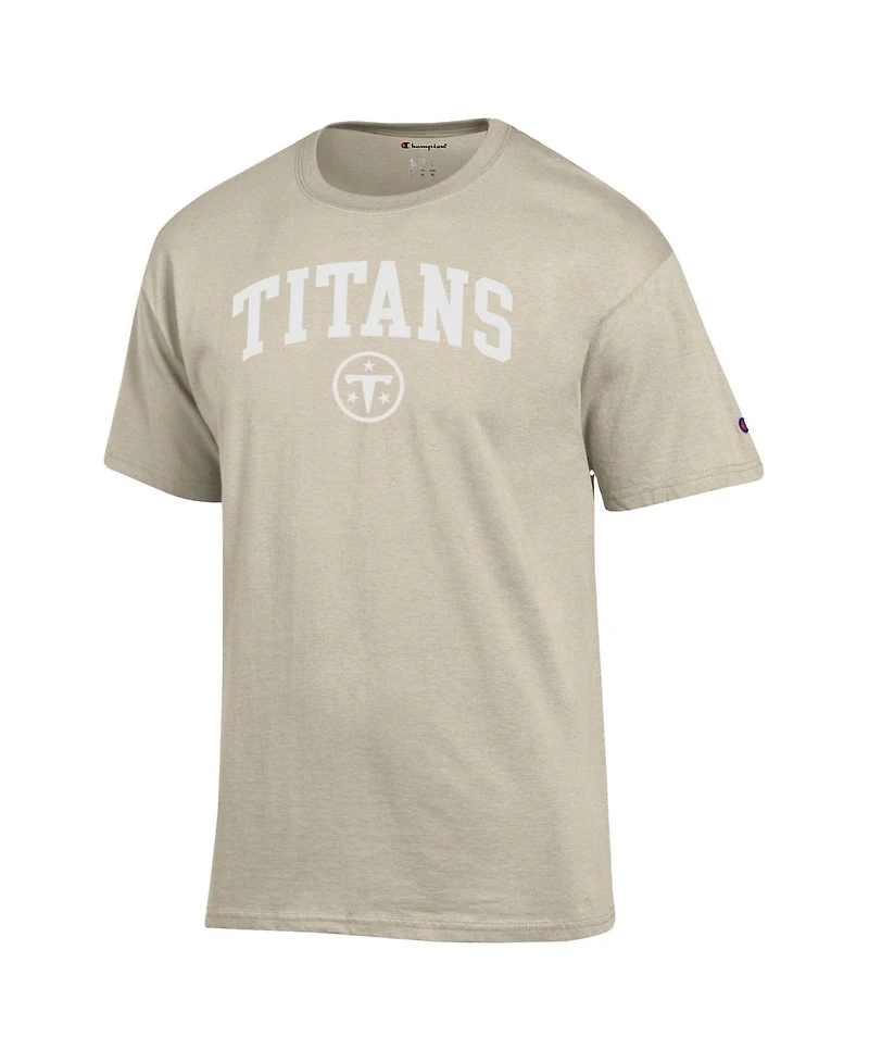 Champion Men's Oatmeal Tennessee Titans Jersey T-Shirt