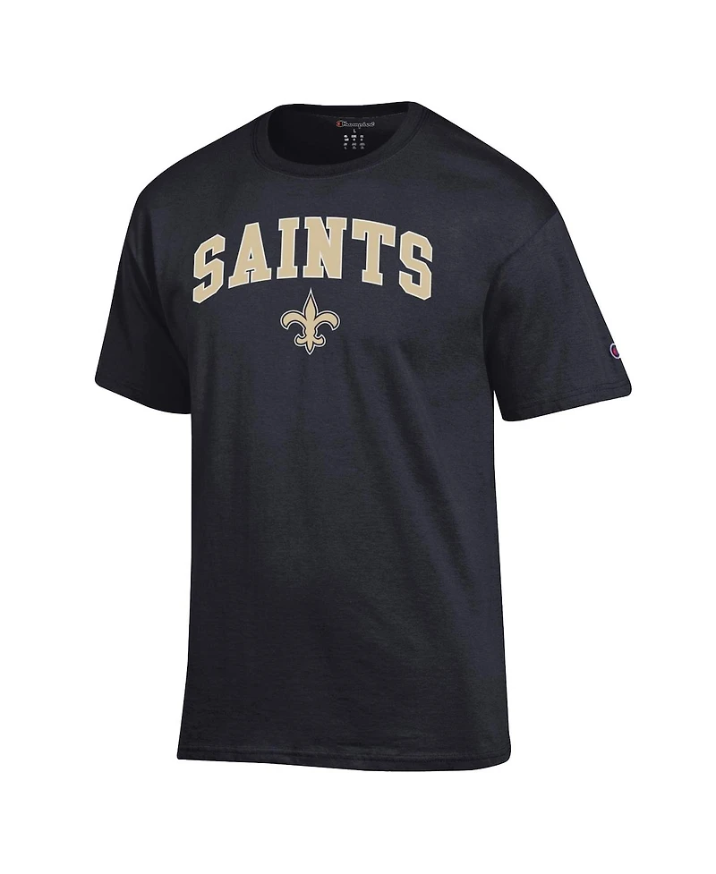 Champion Men's Black New Orleans Saints Arch Over Logo T-Shirt