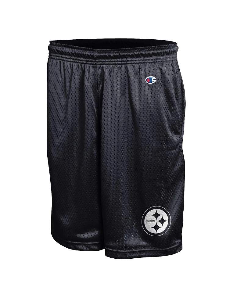 Champion Men's Black Pittsburgh Steelers Classic Mesh Shorts
