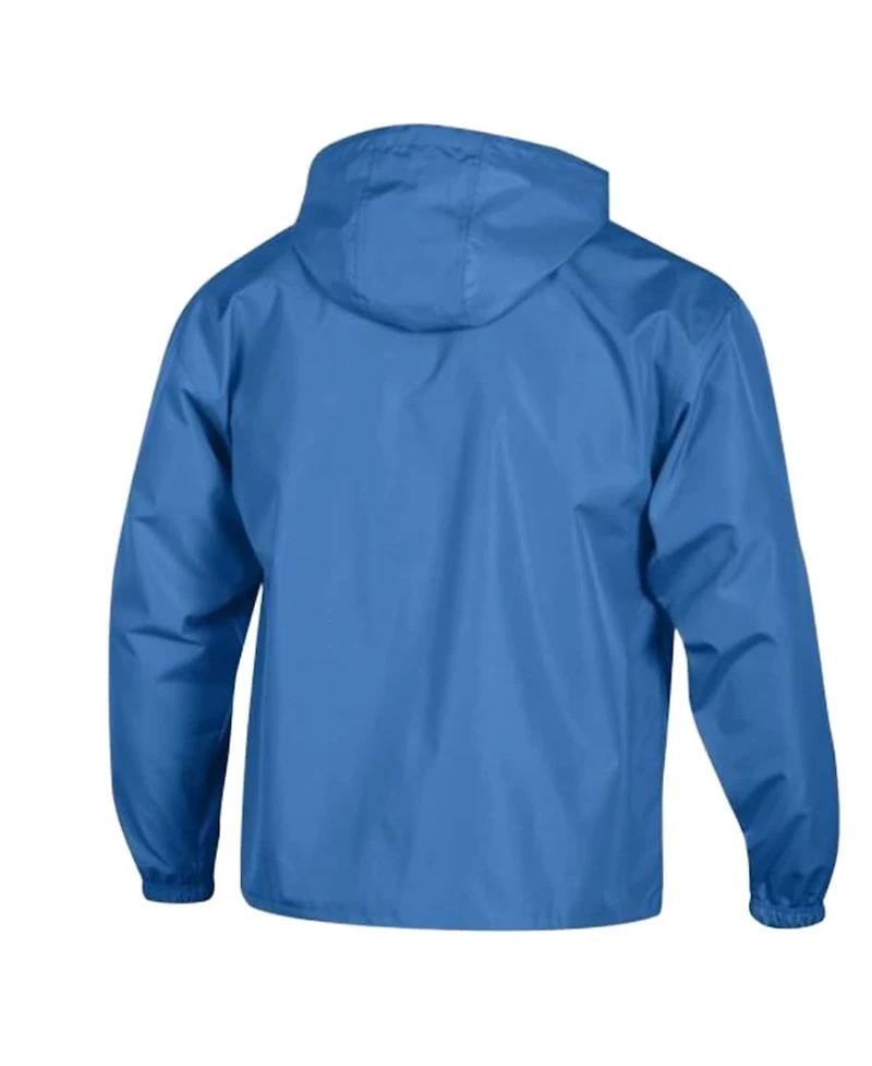 Champion Men's Powder Blue Los Angeles Chargers Packable Hooded Windbreaker Half-Zip Jacket