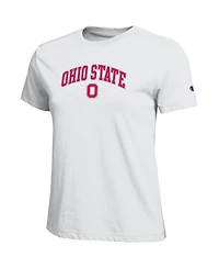 Champion Women's White Ohio State Buckeyes Arched Over Logo T-Shirt