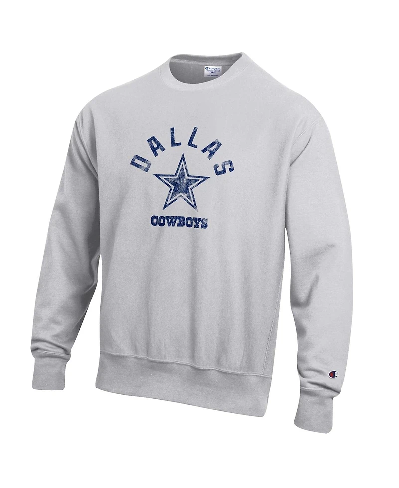 Champion Men's Heather Gray Dallas Cowboys Reverse Weave Fleece Sweatshirt