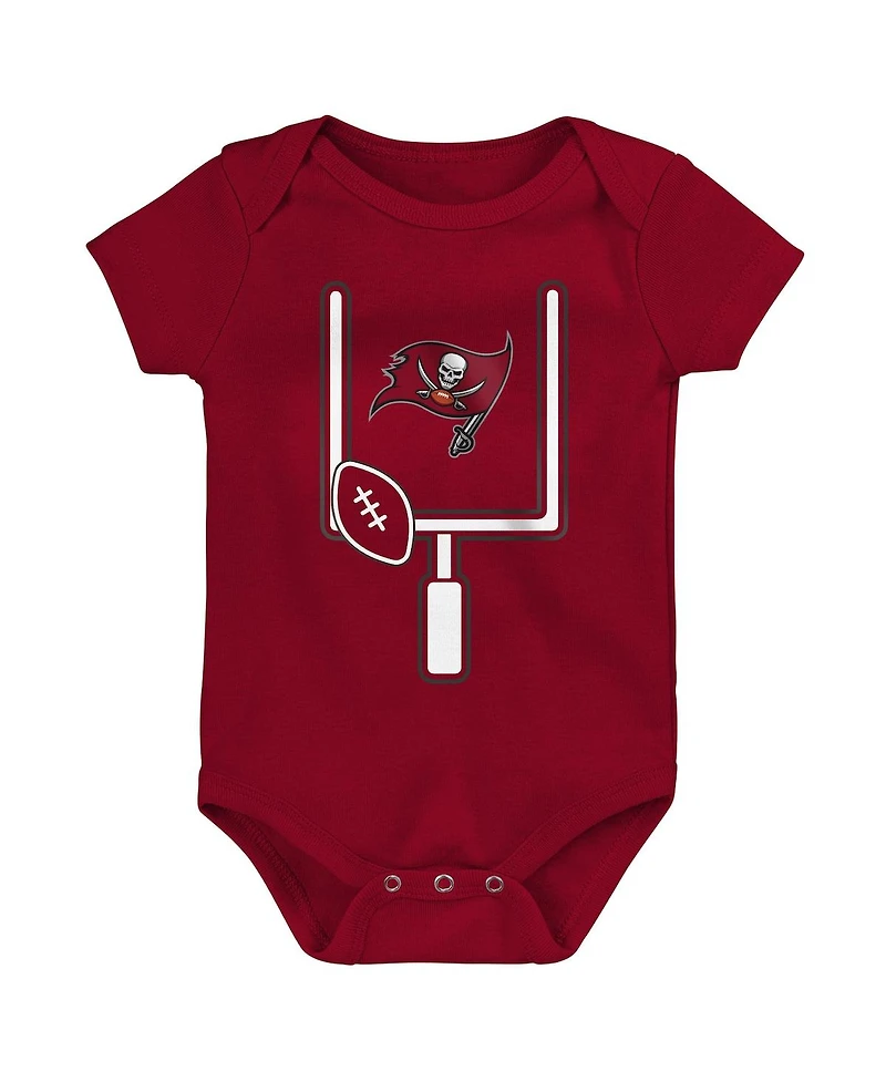 Outerstuff Boys and Girls 3 Piece Tampa Bay Buccaneers Littlest Player Bodysuit Set
