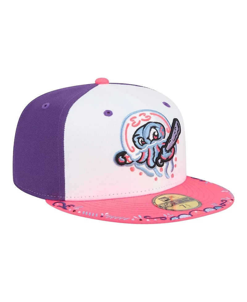New Era Men's White/Pink Jersey Shore BlueClaws 2026 Copa De La Diversion 59FIFTY Fitted Hat