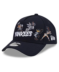 New Era Big Boys and Girls Navy New York Yankees Looney Tunes A-Frame 9FORTY Adjustable Hat