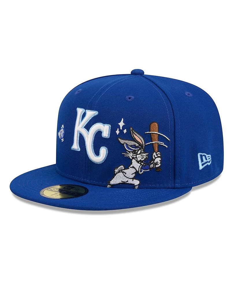 New Era Men's Royal Kansas City Royals Looney Tunes Bugs Bunny 59FIFTY Fitted Hat