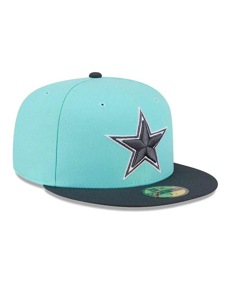 New Era Men's Light Blue/Navy Dallas Cowboys Two-Tone Color Pack 59FIFTY Fitted Hat