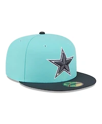 New Era Men's Light Blue/Navy Dallas Cowboys Two-Tone Color Pack 59FIFTY Fitted Hat