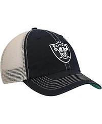 '47 Brand Men's Black/Natural Las Vegas Raiders Team Trawler Trucker Clean Up Snapback Hat