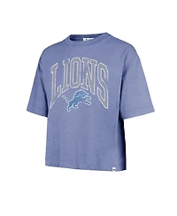 '47 Brand Women's Blue Detroit Lions Cropped Mindi Slub T-Shirt