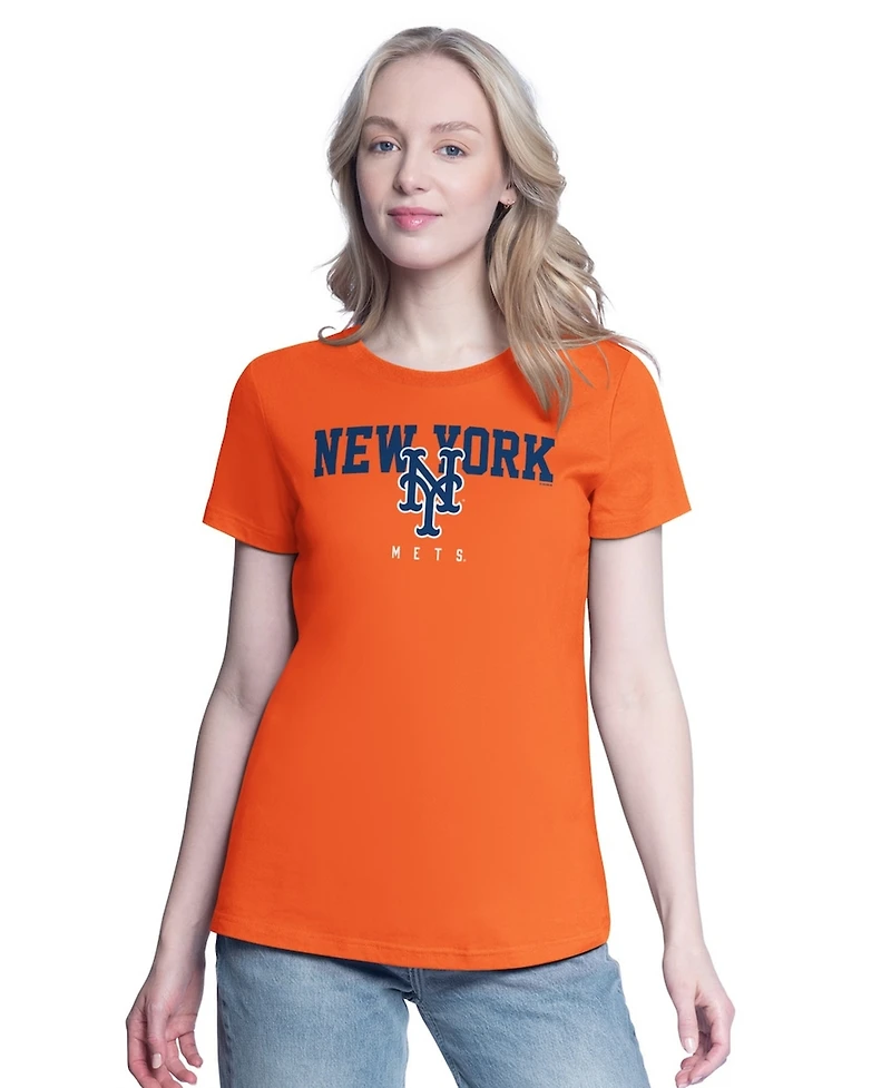 G-iii 4Her by Carl Banks Women's 2- Pack Royal/Orange New York Mets T-Shirt
