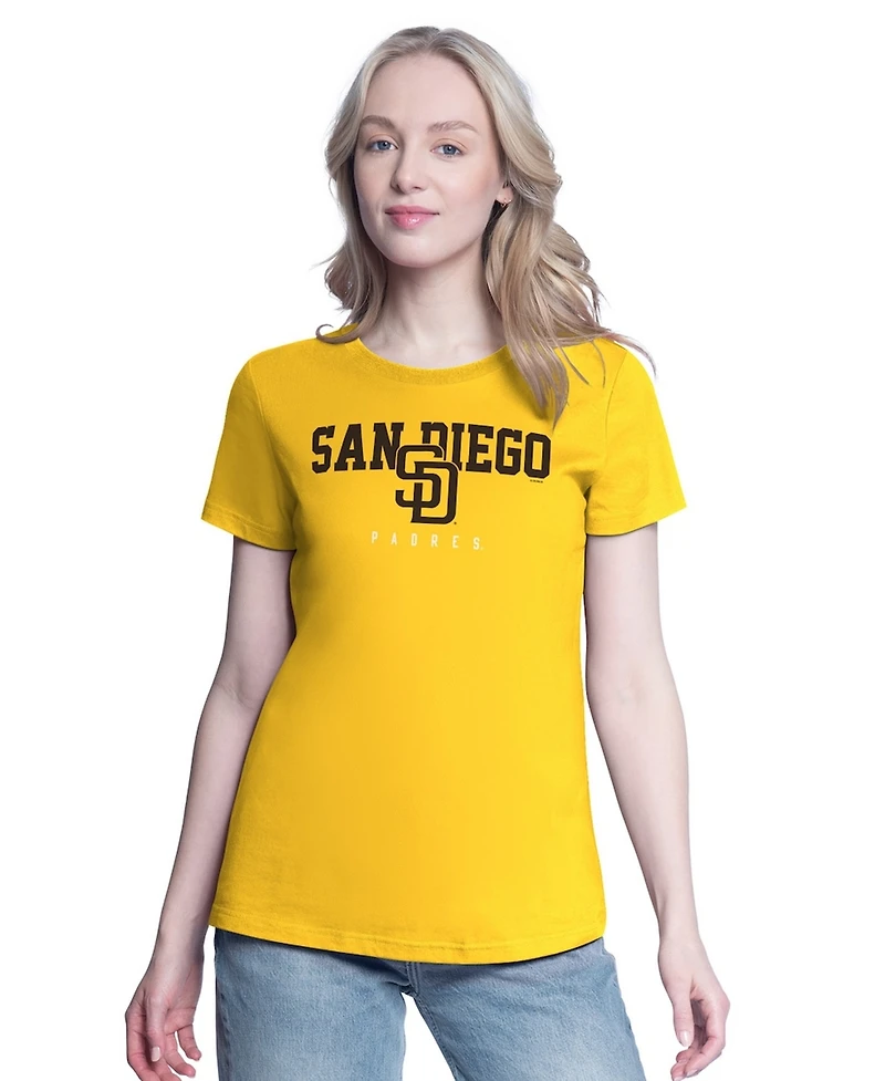 G-iii 4Her by Carl Banks Women's 2- Pack Brown/Gold San Diego Padres T-Shirt