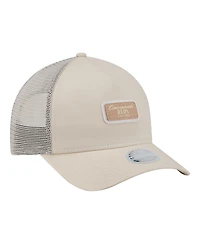 New Era Women's Light Beige Cincinnati Reds Tonal Patch 9FORTY M-Crown A-Frame Trucker Adjustable Hat