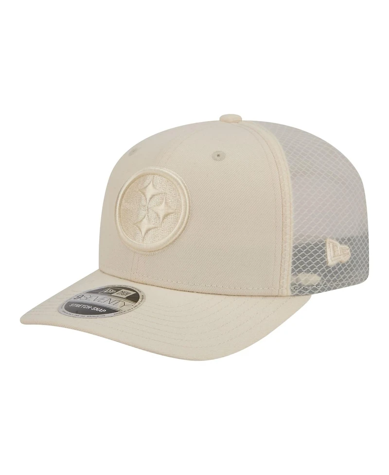New Era Men's Cream Pittsburgh Steelers Color Pack 9SEVENTY Adjustable Hat