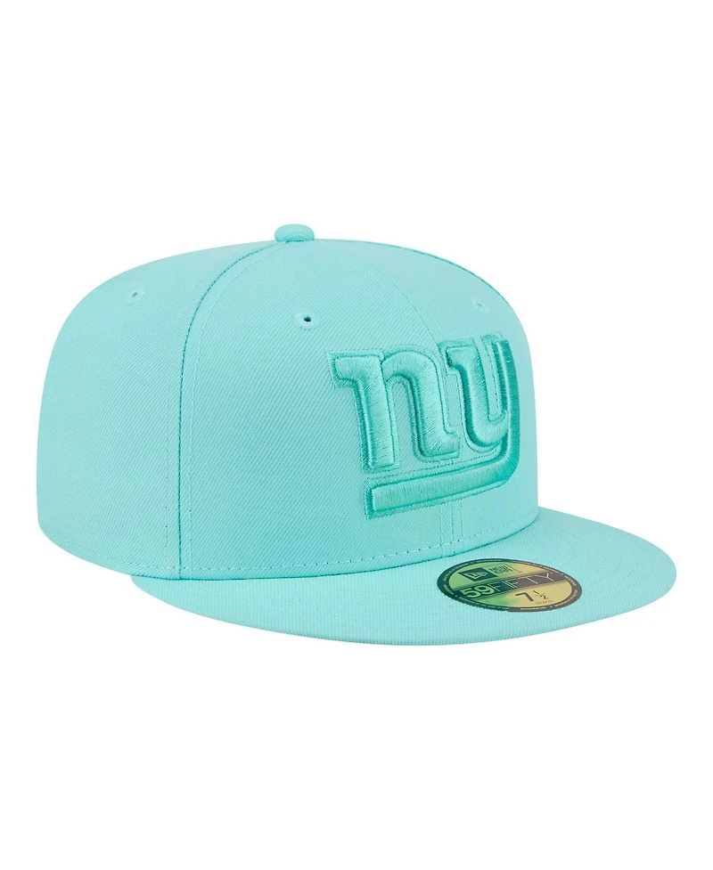 New Era Men's Turquoise York Giants Color Pack 59FIFTY Fitted Hat