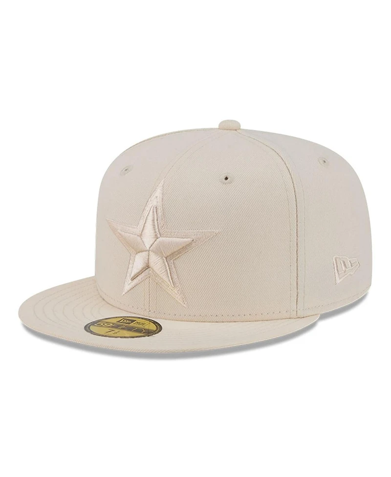 New Era Men's Cream Dallas Cowboys Color Pack 59FIFTY Fitted Hat