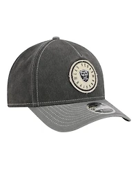 New Era Men's Black/Silver Las Vegas Raiders 9FORTY Felt A-Frame Adjustable Hat