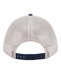 New Era Men's Light Beige/Navy New York Yankees Frayed M-Crown A-Frame 9FORTY Trucker Adjustable Hat