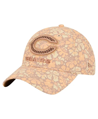 New Era Women's Tan Chicago Bears Floral 9TWENTY Adjustable Hat