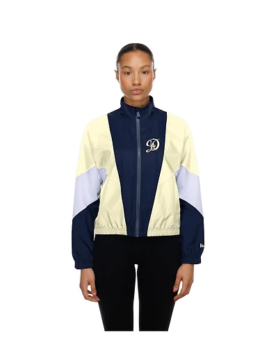 New Era Women's Navy/Cream Los Angeles Dodgers Leisure City Connect Full-Zip Windbreaker Jacket