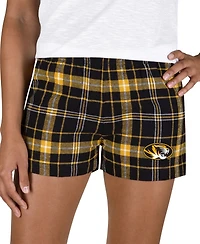 Concepts Sport Women's Black/Gold Missouri Tigers Ultimate Flannel Shorts