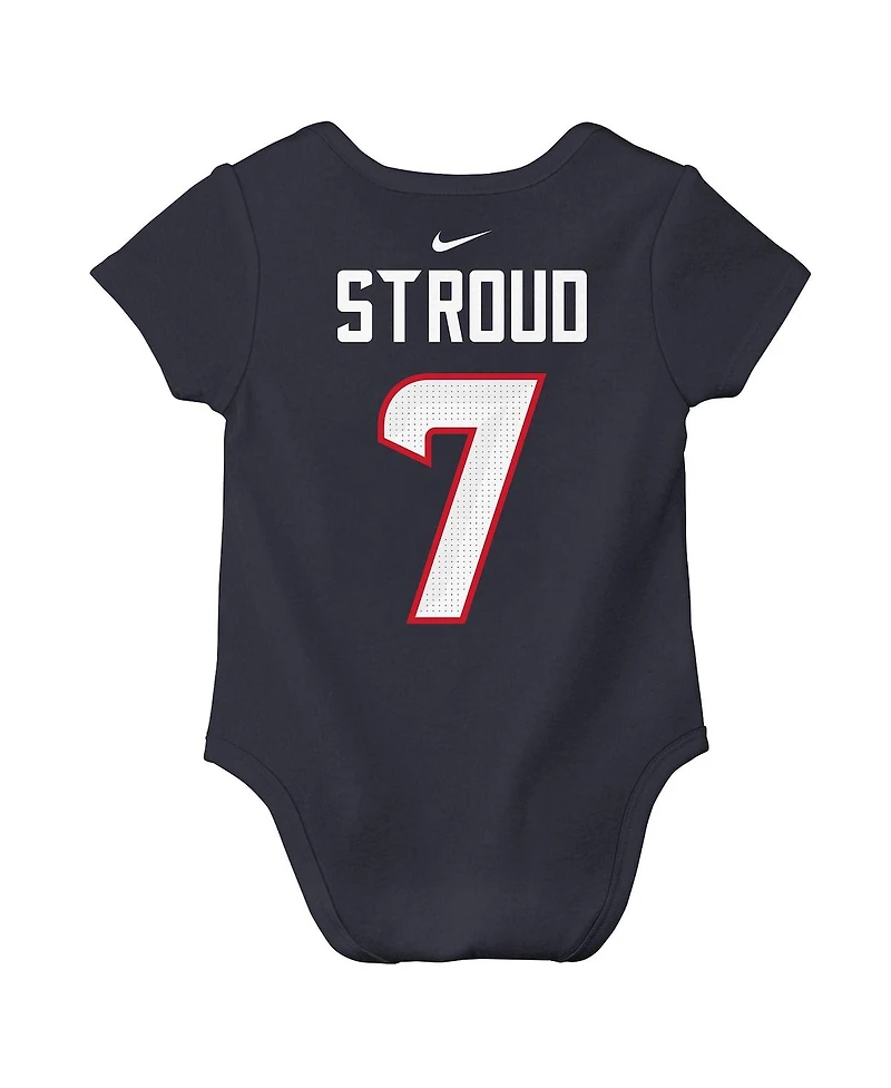 Nike Baby Boys and Girls C.j. Stroud Navy Houston Texans Player Name Number Bodysuit