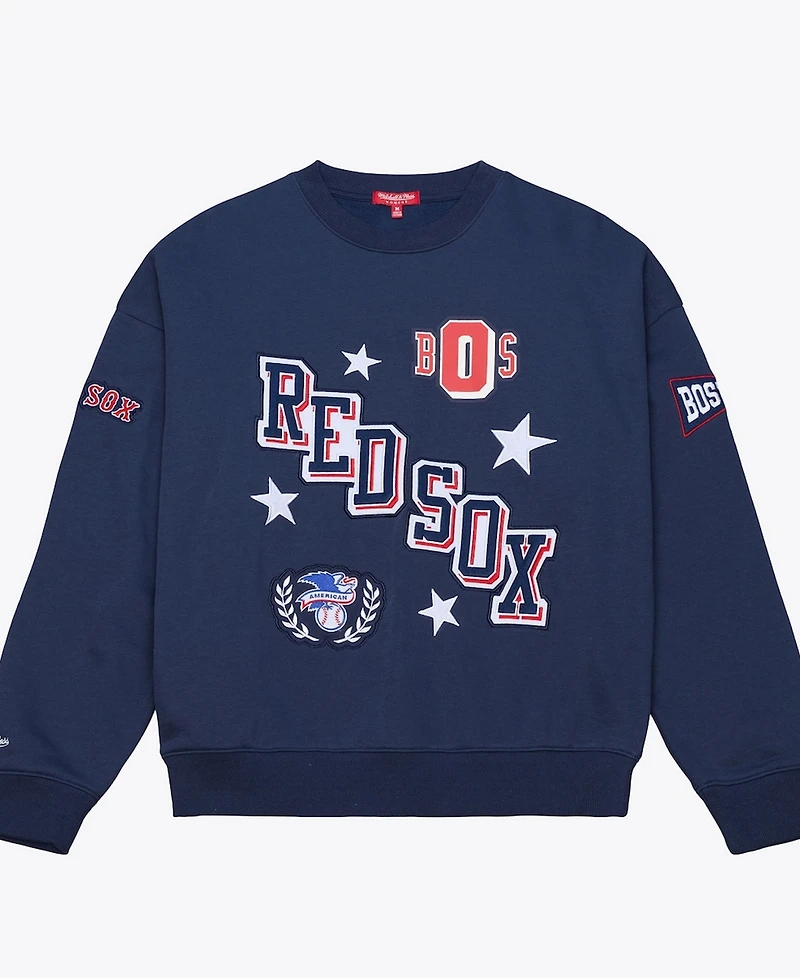 Mitchell & Ness Women's Navy Boston Red Sox Pep Rally Sweatshirt