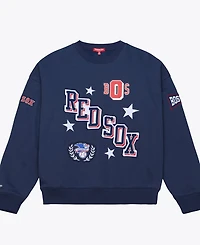 Mitchell & Ness Women's Navy Boston Red Sox Pep Rally Sweatshirt