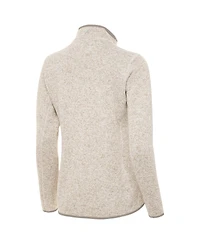 Antigua Women's Oatmeal Indiana Fever Fortune Half-Zip Pullover Jacket