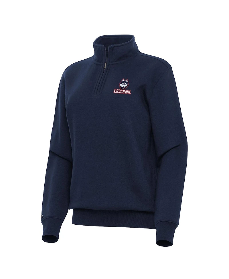 Antigua Women's Navy UConn Huskies Victory Quarter-Zip Sweatshirt