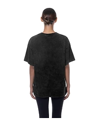 New Era Women's Black Philadelphia 76ers Throwback Mineral Wash Oversized T-Shirt