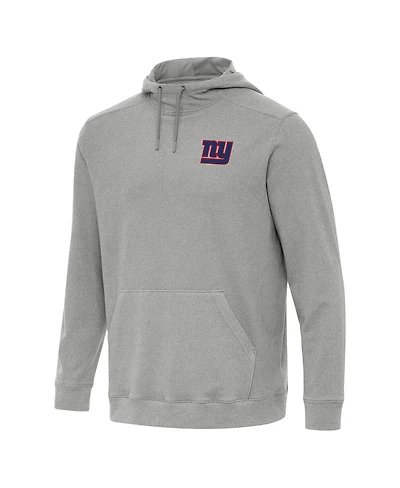 Antigua Men's Heather Gray New York Giants Cloud Pullover Hoodie