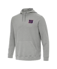 Antigua Men's Heather Gray New York Giants Cloud Pullover Hoodie