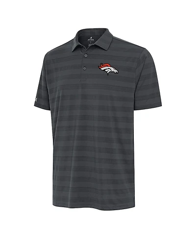 Antigua Men's Pewter Denver Broncos Tunnel Polo Shirt
