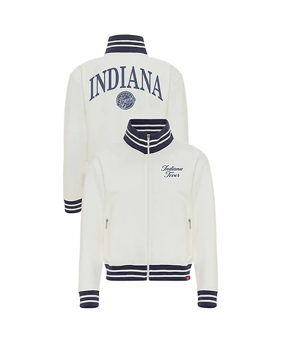 Sportiqe Women's Cream Indiana Fever Athletic Club Collection Sutton French Terry Full-Zip Jacket