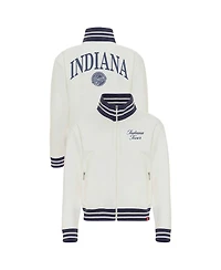 Sportiqe Women's Cream Indiana Fever Athletic Club Collection Sutton French Terry Full-Zip Jacket