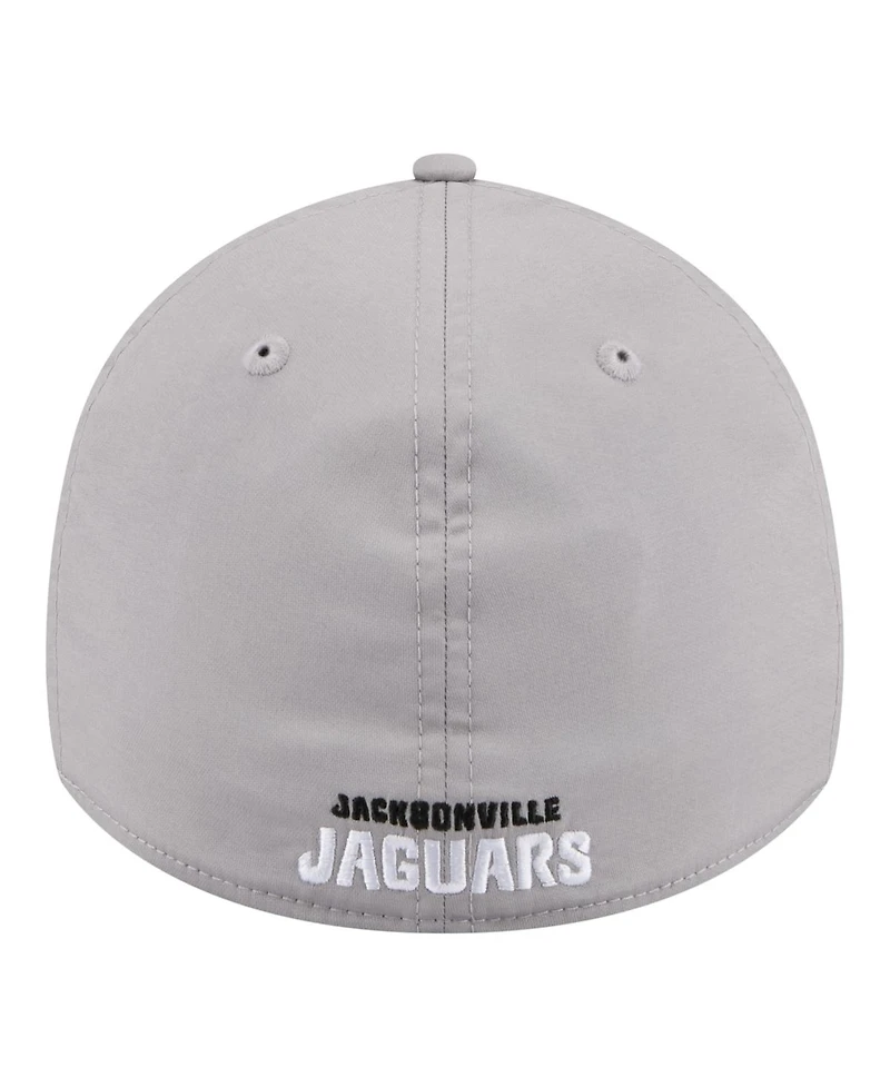 New Era Men's Gray Jacksonville Jaguars Perforated 39THIRTY Flex Hat