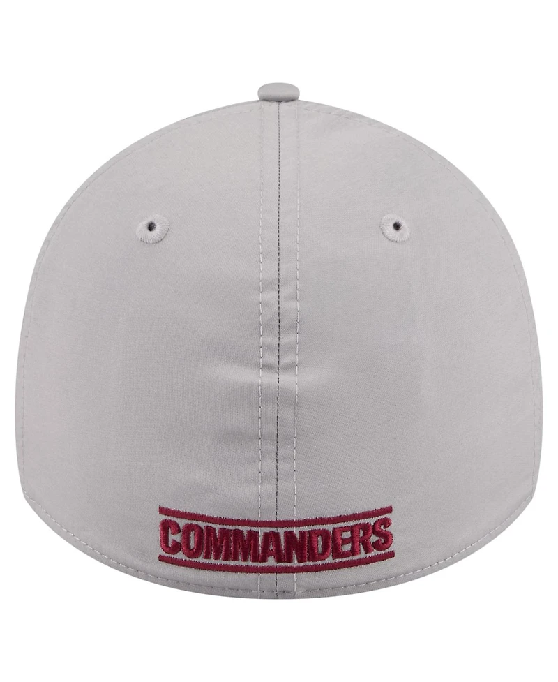 New Era Men's Gray Washington Commanders Perforated 39THIRTY Flex Hat