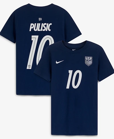 Nike Big Boys and Girls Christian Pulisic Navy Usmnt Away Player Name Number T-Shirt